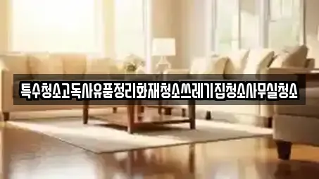 특수청소고독사유품정리화재청소쓰레기집청소사무실청소