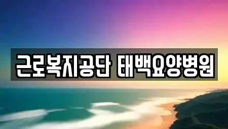 근로복지공단 태백요양병원