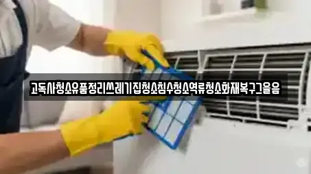 고독사청소유품정리쓰레기집청소침수청소역류청소화재복구그을음