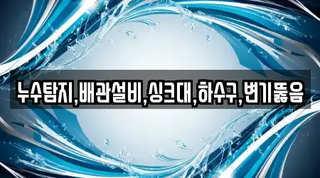 누수탐지,배관설비,싱크대,하수구,변기뚫음