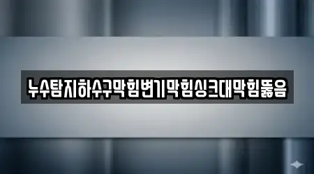 누수탐지하수구막힘변기막힘싱크대막힘뚫음