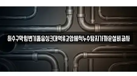 하수구막힘변기뚫음싱크대역류고압세척누수탐지가까운설비공사
