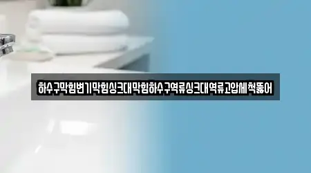 하수구막힘변기막힘싱크대막힘하수구역류싱크대역류고압세척뚫어