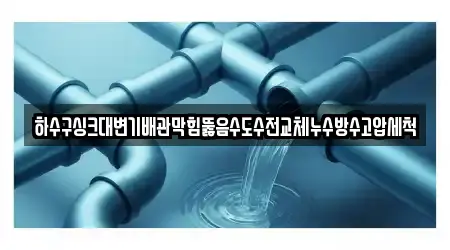 하수구싱크대변기배관막힘뚫음수도수전교체누수방수고압세척