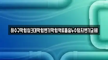 고양 백석동 5 싱크대 뚫음 전문 지도