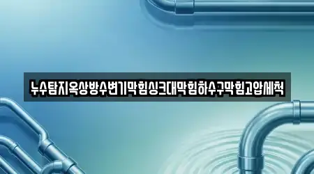 누수탐지옥상방수변기막힘싱크대막힘하수구막힘고압세척