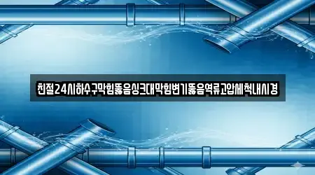 친절24시하수구막힘뚫음싱크대막힘변기뚫음역류고압세척내시경