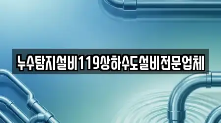 누수탐지설비119상하수도설비전문업체