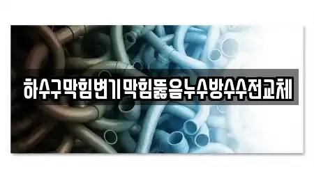 하수구막힘변기막힘뚫음누수방수수전교체