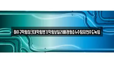 하수구막힘싱크대막힘변기막힘보일러배관청소누수탐지언수도녹임
