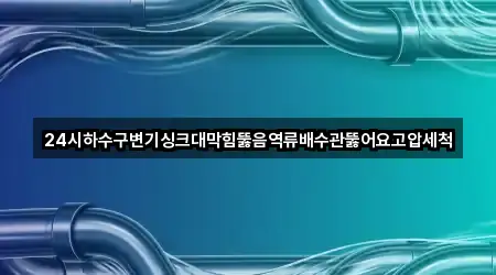 24시하수구변기싱크대막힘뚫음역류배수관뚫어요고압세척