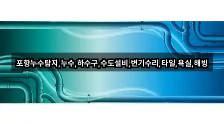 포항누수탐지,누수,하수구,수도설비,변기수리,타일,욕실,해빙