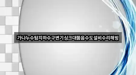 가나누수탐지하수구변기싱크대뚫음수도설비수리해빙