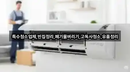 특수청소업체,빈집정리,폐기물버리기,고독사청소,유품정리