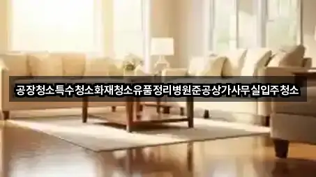 공장청소특수청소화재청소유품정리병원준공상가사무실입주청소