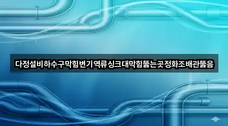 다정설비하수구막힘변기역류싱크대막힘뚫는곳정화조배관뚫음
