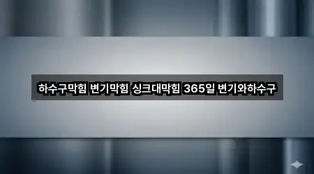 하수구막힘 변기막힘 싱크대막힘 365일 변기와하수구