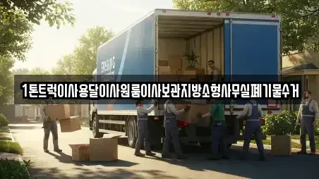 1톤트럭이사용달이사원룸이사보관지방소형사무실폐기물수거