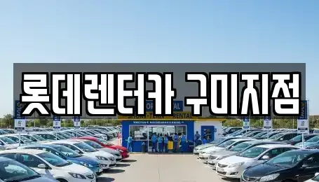 경상북도 칠곡군 장기렌트카 전문 롯데렌터카 구미지점