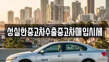 대구 동구 서호동 중고차매입 전문 성실한중고차수출중고차매입시세