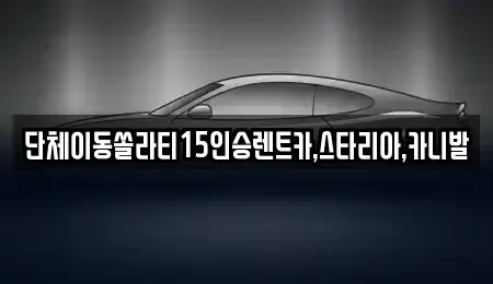 서울 강남구 일원동 렌트카 전문 단체이동쏠라티15인승렌트카,스타리아,카니발