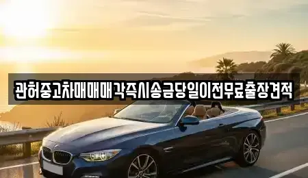 서울 용산구 주성동 중고차 전문 관허중고차매매매각즉시송금당일이전무료출장견적