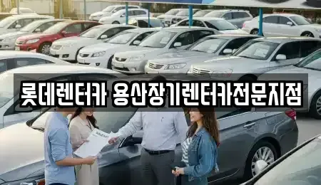 서울 중구 남창동 장기렌트카 전문 롯데렌터카 용산장기렌터카전문지점