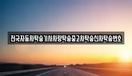 서울 중구 무교동 중고차 전문 전국자동차탁송기사차량탁송중고차탁송신차탁송번호
