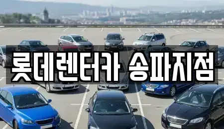 서울특별시 송파구 문정동 렌트카 전문 롯데렌터카 송파지점