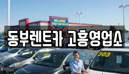 전남 여수시 장기렌트카 전문 동부렌트카 고흥영업소