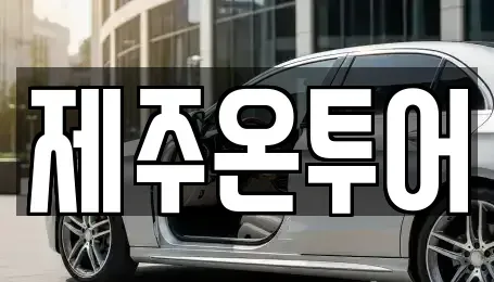 제주 제주시 일도이동 렌트카 전문 제주온투어