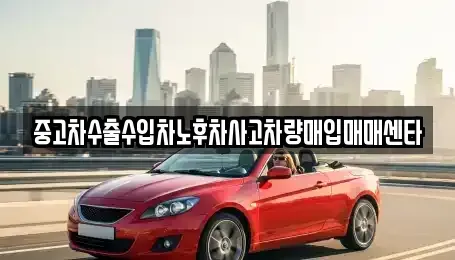 제주 제주시 일도이동 중고차매입 전문 중고차수출수입차노후차사고차량매입매매센타