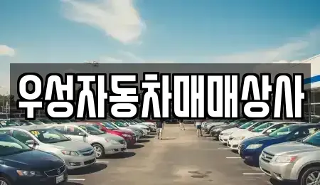 충청북도 중고차 전문 우성자동차매매상사